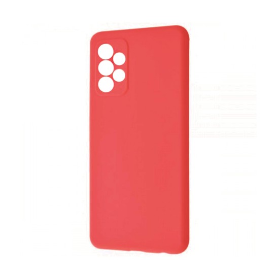 Silicone Case with Camera Shield for Samsung Galaxy A52 5g Red